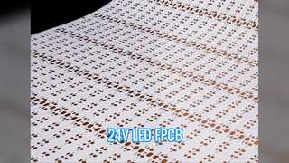 Placa de circuito flexível de tira LED 24V 2835 60LEDs