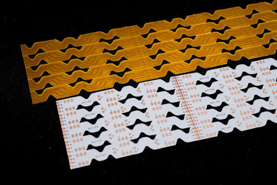 FPC de Tira de LED de Camada Dupla com Nível de Proteção contra Incêndio V0 e Placa de Circuito Impresso Flexível Personalizável