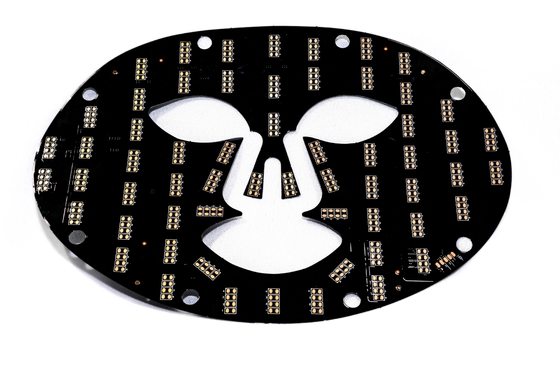 Placa de PCB de máscara de beleza LED de alta precisão personalizável para a pele ideal - desempenho do dispositivo de cuidados Bule luz verde clara luz vermelha placa de máscara eletrônica FPC GB/T13485 SMT