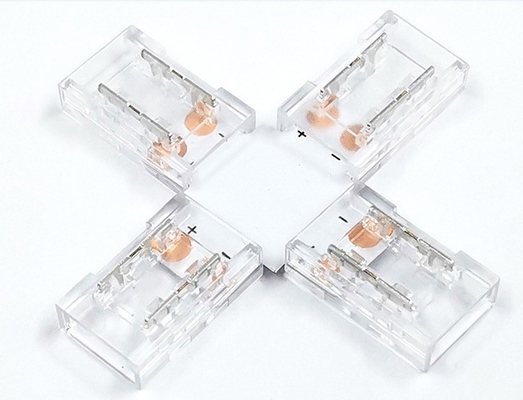 Luz de Faixa COB Transparente em forma de cruz com conector de 8mm 10mm de alta condutividade. Instalação fácil para iluminação doméstica, comercial e industrial.