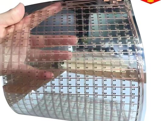 Ecrã LED flexível transparente com placa de circuito duplo de camada e nível de proteção contra incêndio V0 para facilitar a instalação