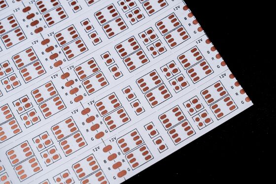 LED 5050RGB para placa de circuito de fita LED Fita LED de camada dupla FPC Board & 240mmx500mm FPCB & 5050 Folha de cobre RGB Linha de fileira dupla